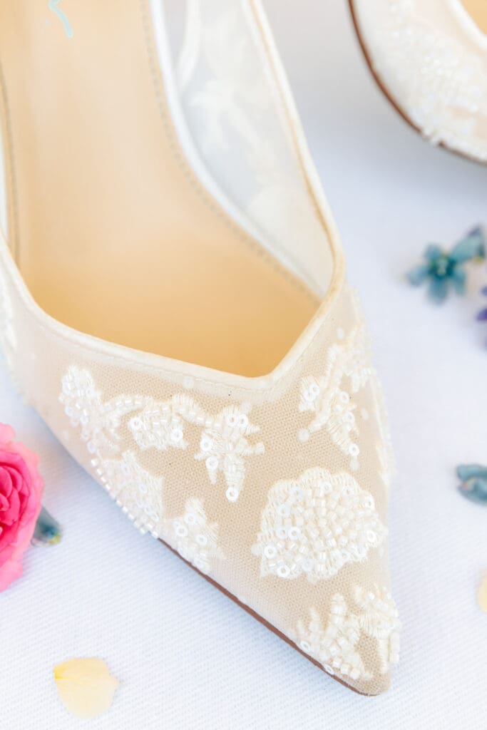 Claire's gorgeous wedding shoes