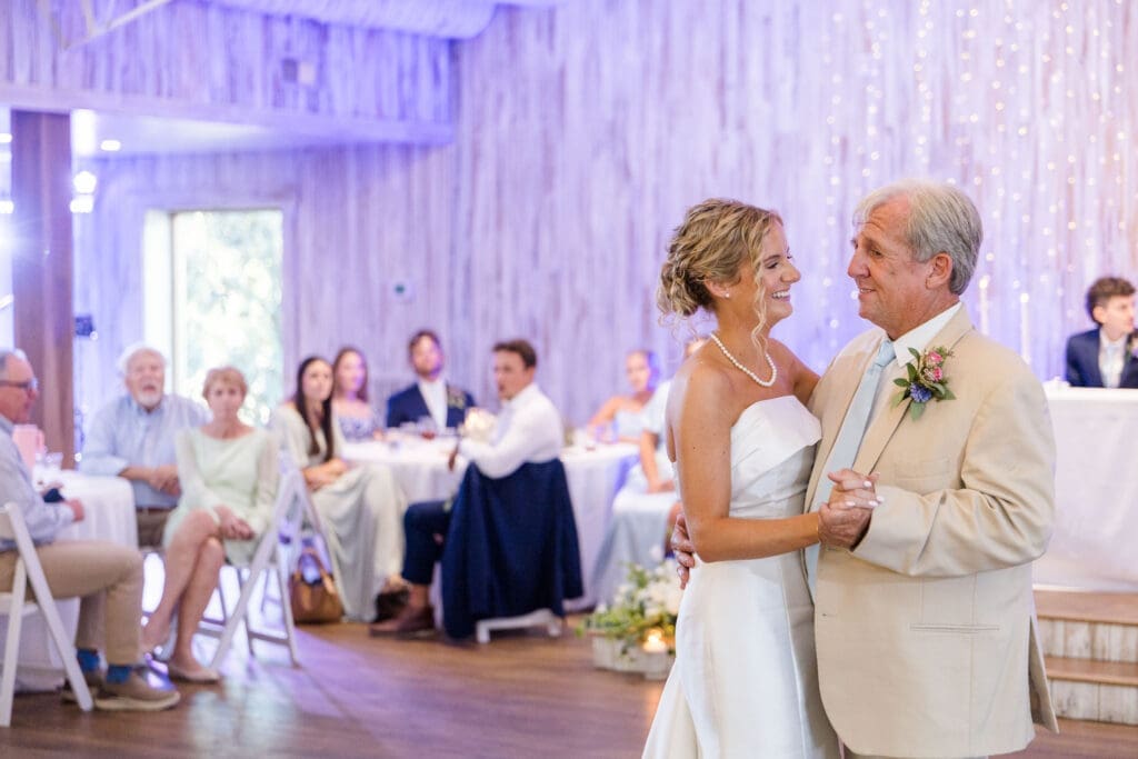 Bride dancing with her dad.