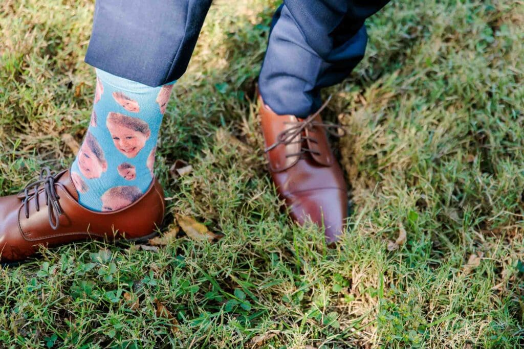 Dad's socks with his girls face on them
