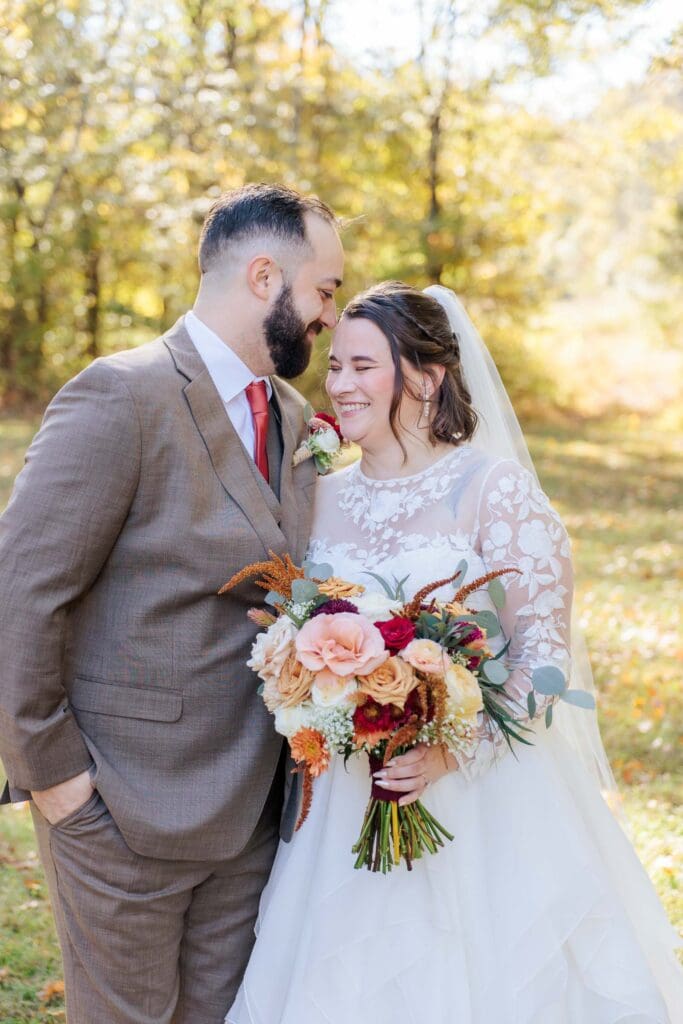 Bride smiling with groom at Firefly Lane