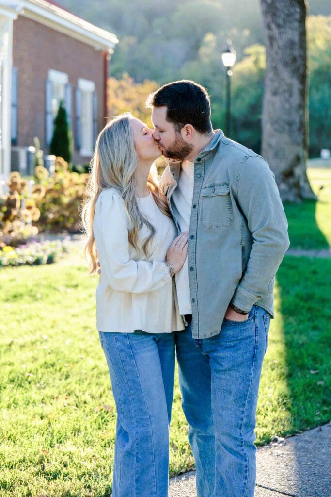 Couples Engagement photos at Ravenswood Mansion