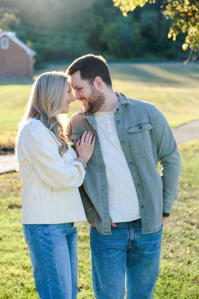 Sunset engagement photos in Brentwood, TN