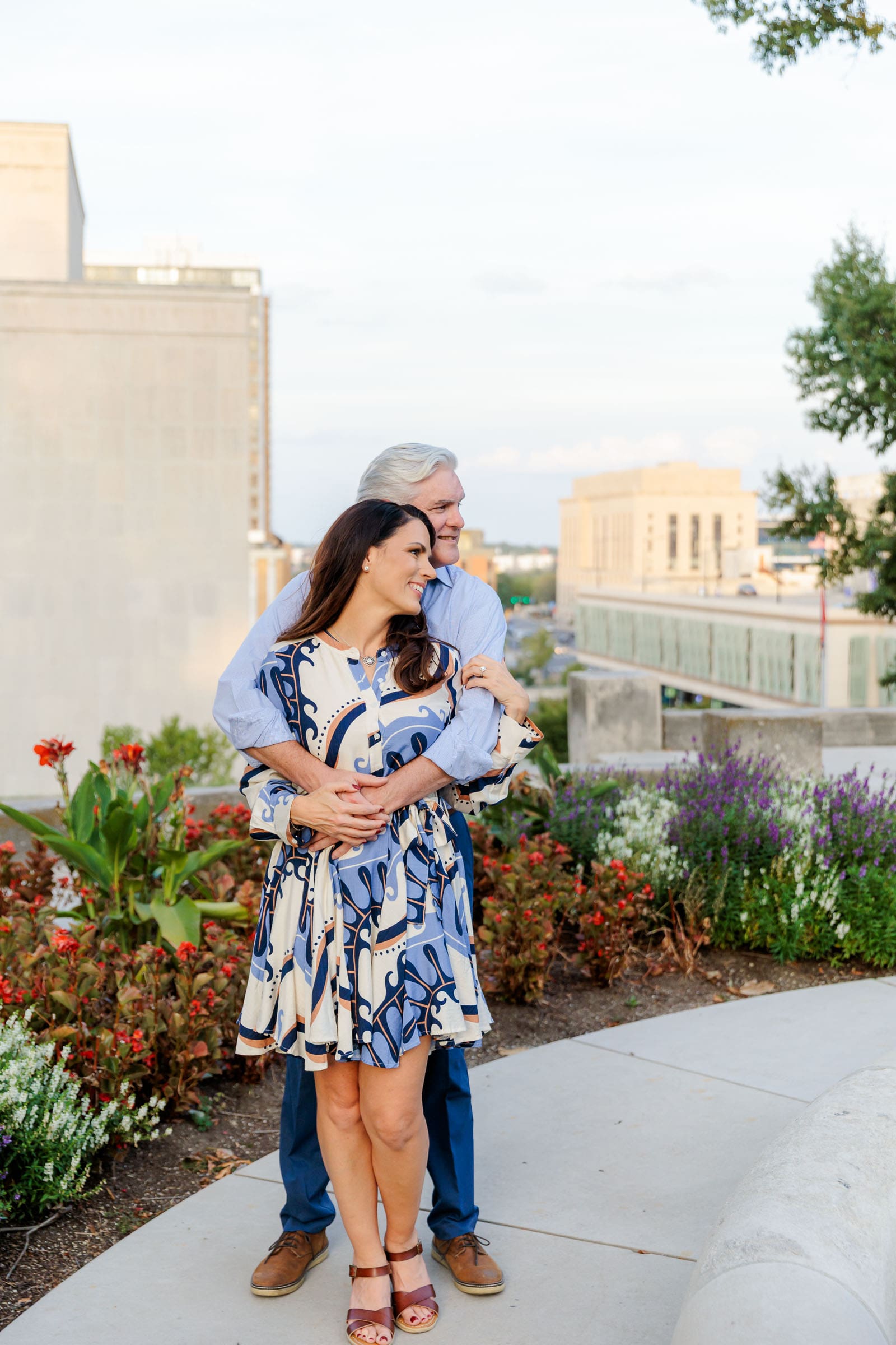 Michael and Sarah standing together during their Nashville photo session