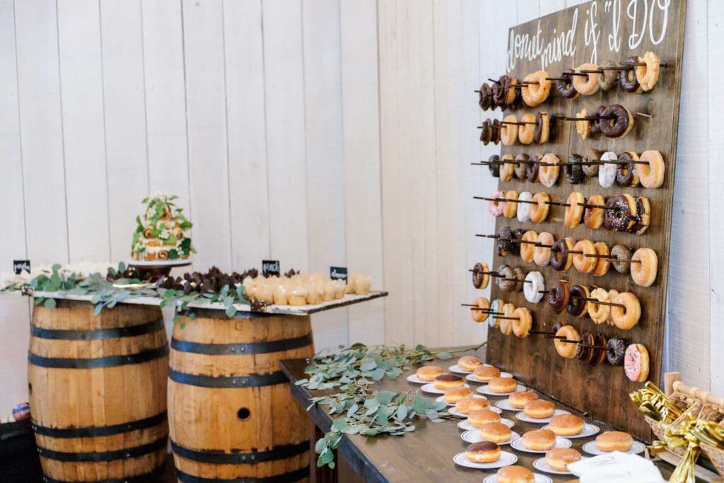 Donut wall at The Barn at Firefly Lane