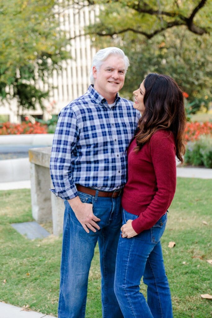 Sarah and Michael sharing a playful moment in Nashville