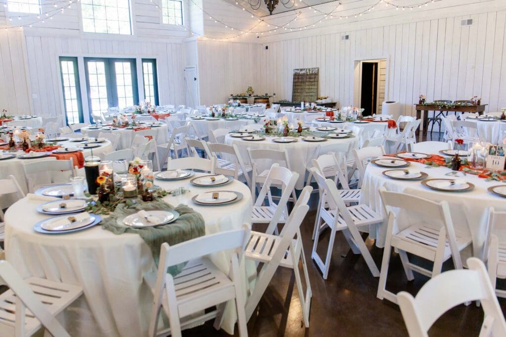 Wedding reception details at Firefly Lane