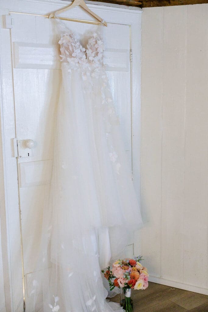 Bride's wedding dress at Iriswoods in Mt. Juliet, TN