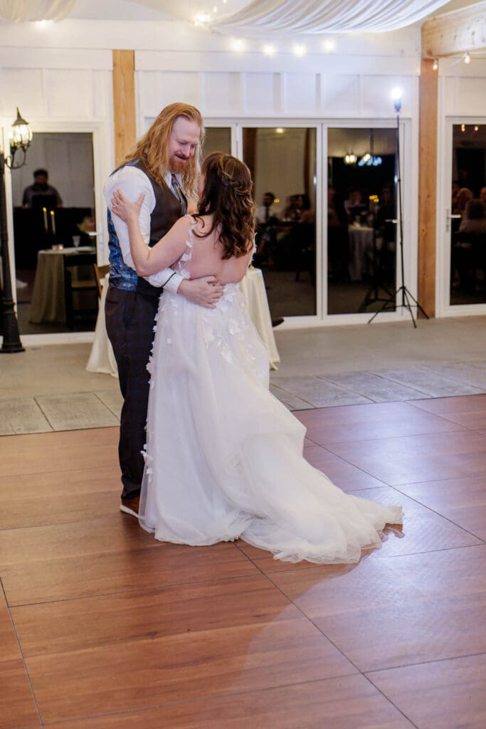 Bride and brother dancing at Iriswoods near Nashville. TN