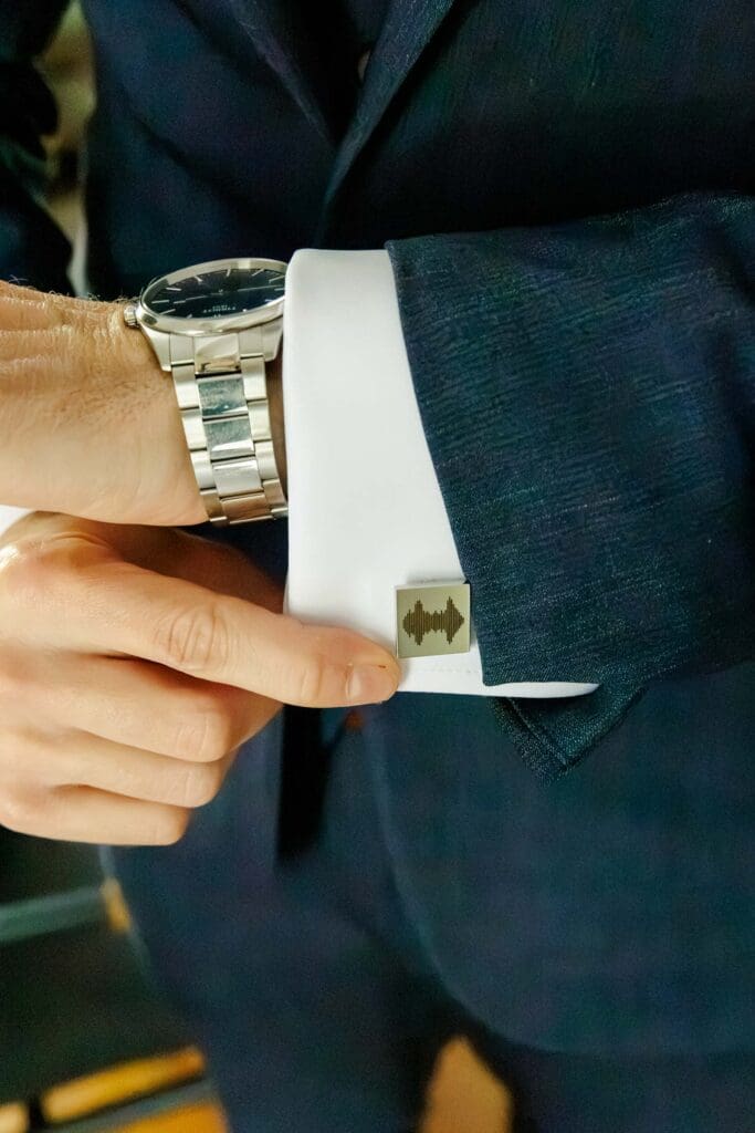 Custom cufflink photo at Iriswoods in Mt. Juliet, TN