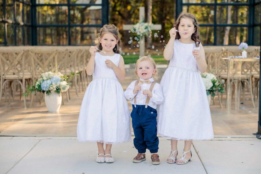 Children celebrating their marriage at Jubilee Woods