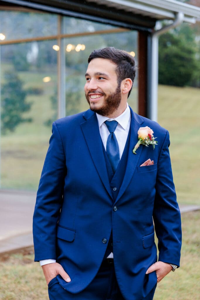 Groom portraits at Paradise Ranch and Retreat in Springfield, Tennessee