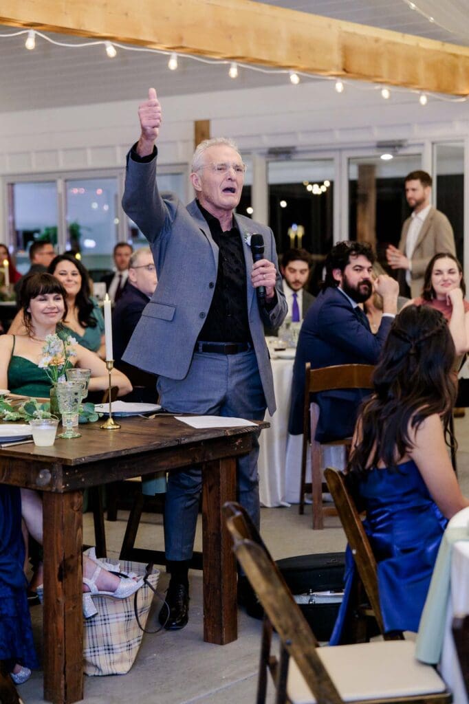 Joyful wedding reception moments captured by a Tennessee wedding photographer