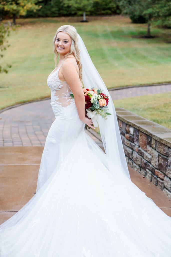 Bride portraits at Paradise Ranch and Retreat in Springfield, Tennessee