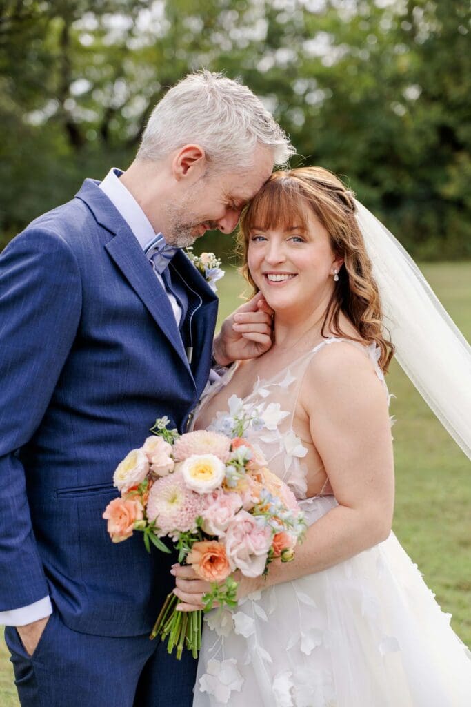 Romantic wedding couple photography at Iriswoods wedding venue near Nashville