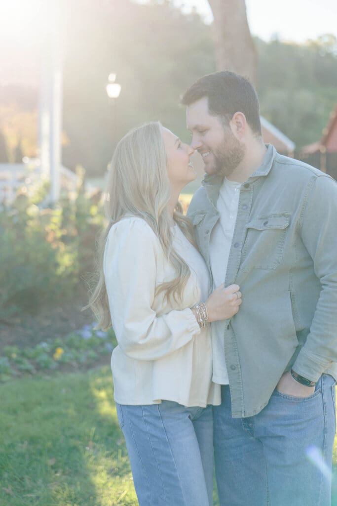 Sunset engagement photos in Brentwood, TN