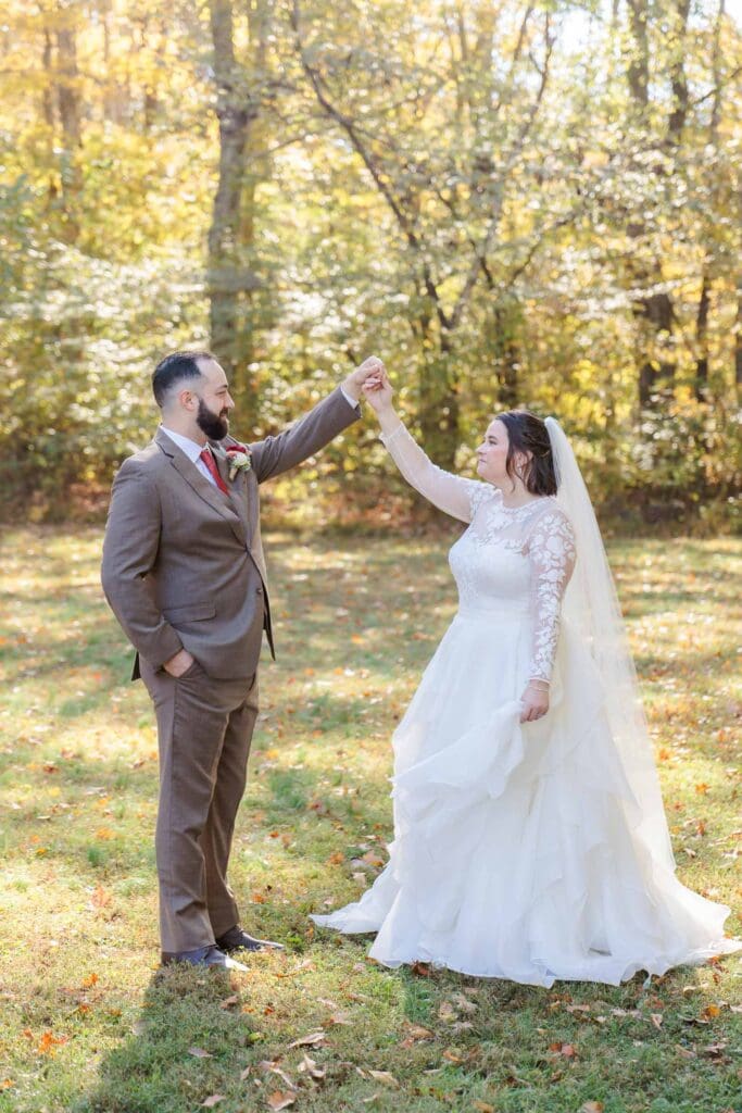Romantic wedding couple photo