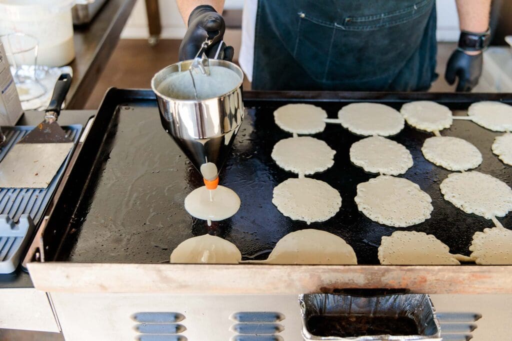 Delicious pancakes for wedding brunch at Firefly Lane
