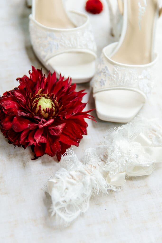 Bridal details photographed at a Paradise Ranch and Retreat wedding