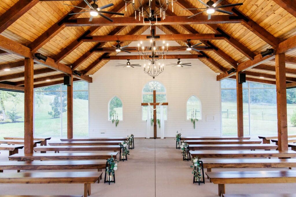 Wedding chapel at Paradise Ranch and Retreat near Nashville, Tennessee