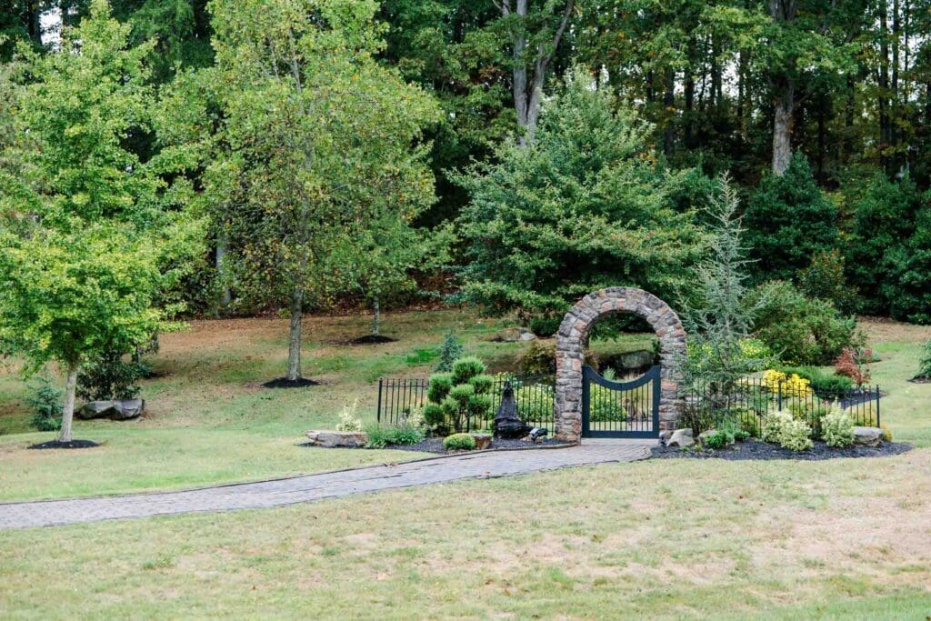 Wedding ceremony details at Paradise Ranch and Retreat near Nashville, Tennessee