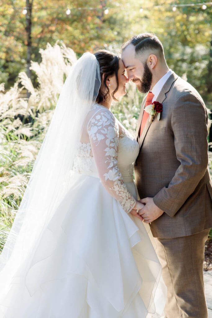 Bride and groom before wedding