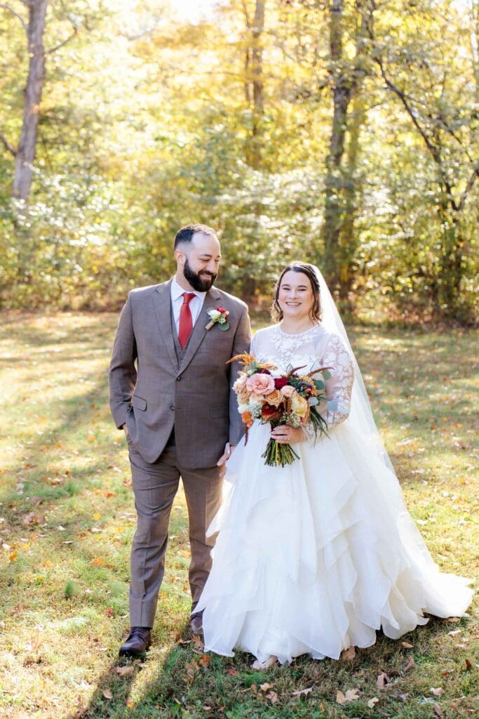 Sunlit just married photo near Nashville
