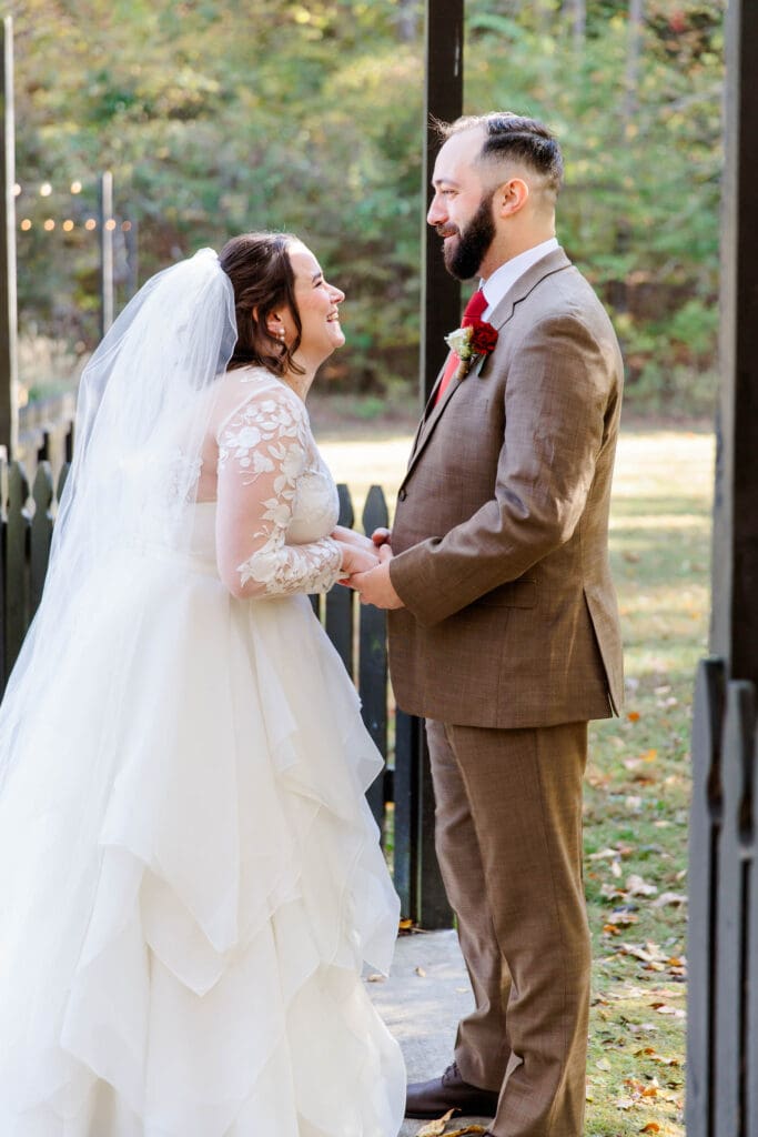 Special moment for bride and groom