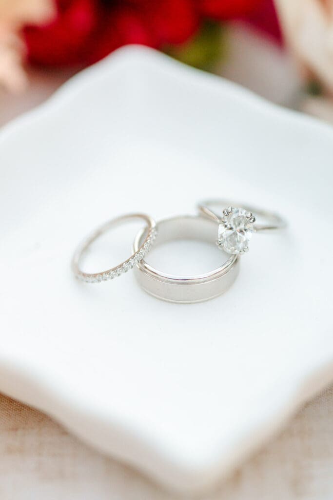 Wedding ring detail photos at Firefly Lane
