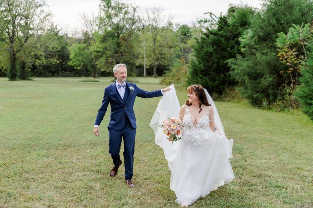 Timeless wedding photography of a newlywed couple at Iriswoods in Mt. Juliet, Tennessee