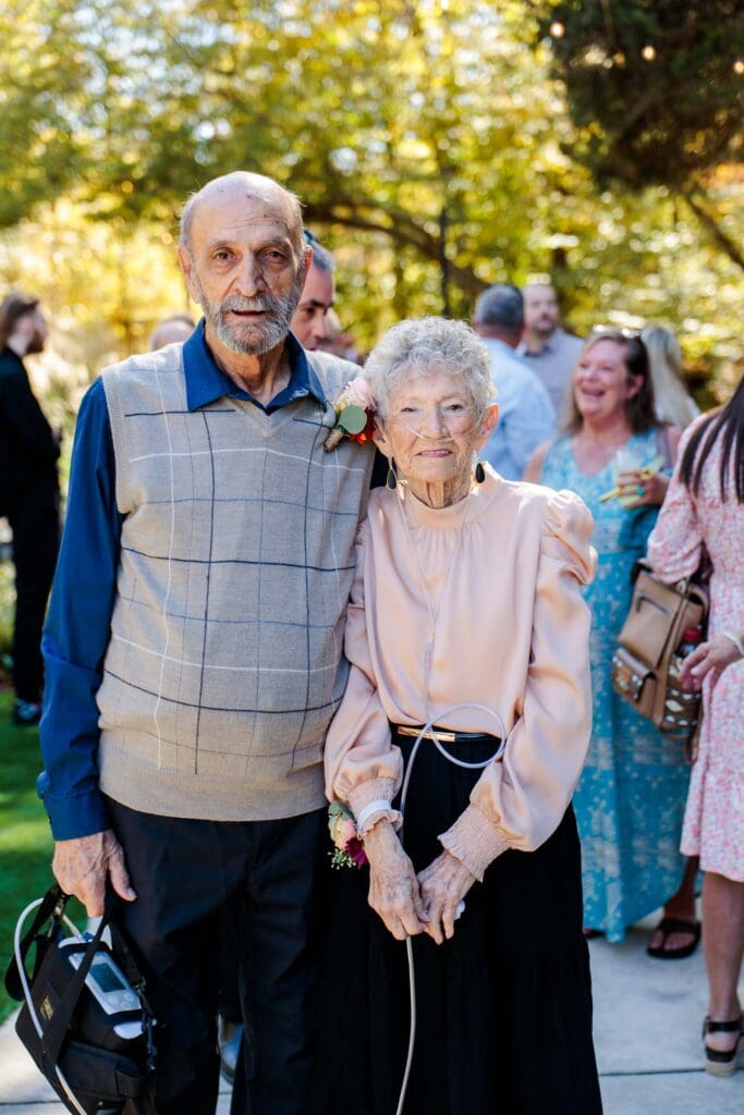 Wedding guests enjoying cocktail hour