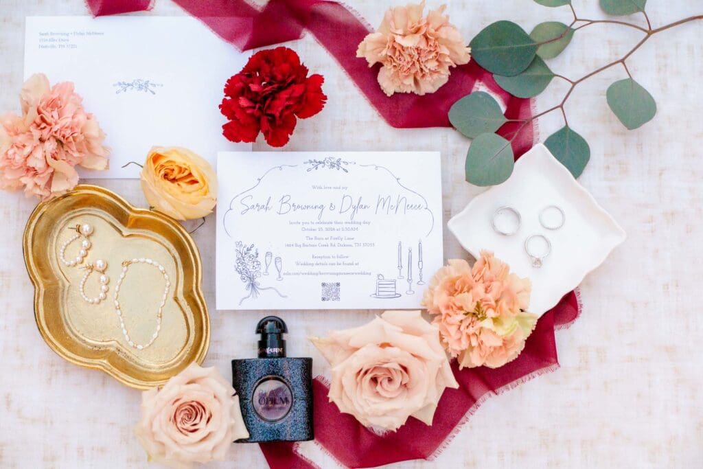 Beautiful Fall wedding details photographed at Firefly Lane